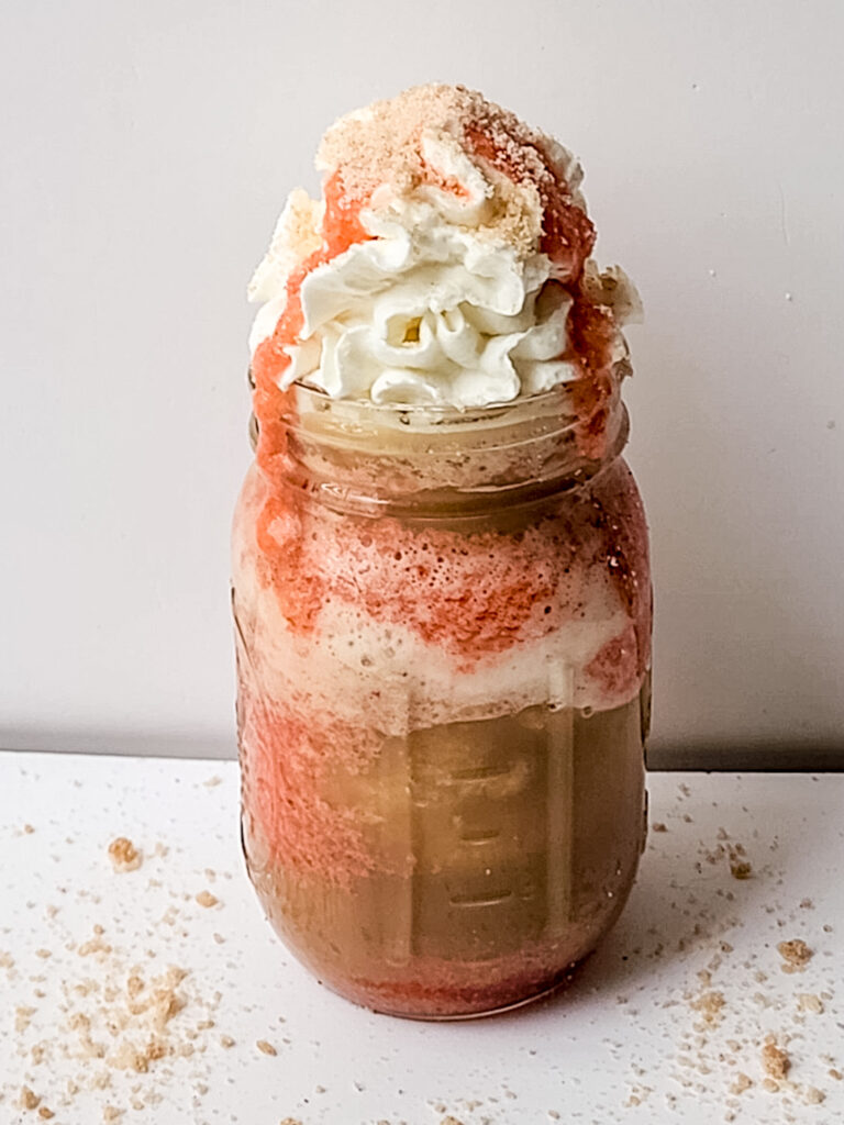 Copycat Starbucks Strawberry Funnel Cake Frappe